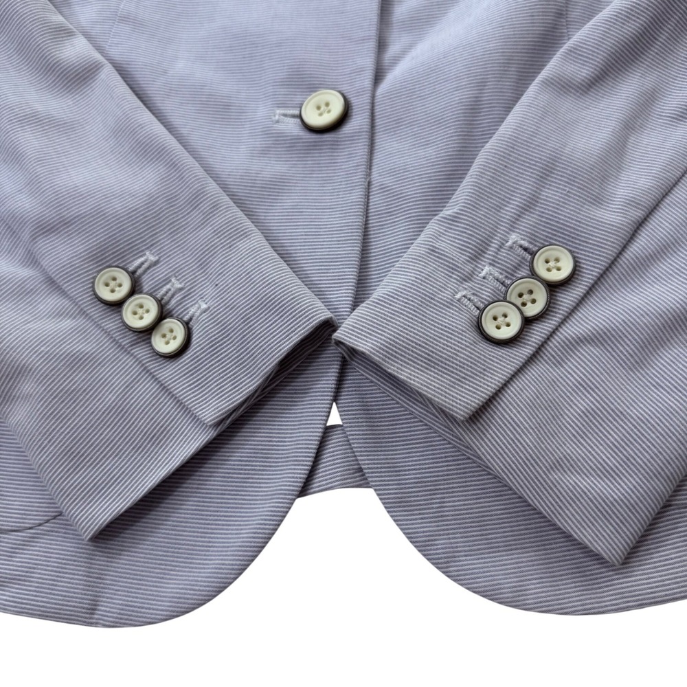 Gap Academy Classic Blazer Jacket Blue White Stripe Womens 4 - Picture 4 of 12
